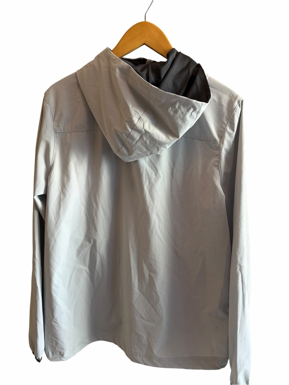 AVALANCHE Quick Drying Hooded Windbreaker Jacket Light Grey - Picture 3 of 6